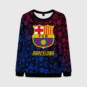 Мужской свитшот 3D с принтом FC Barcelona Barca Барселона , 100% полиэстер с мягким внутренним слоем | круглый вырез горловины, мягкая резинка на манжетах и поясе, свободная посадка по фигуре | barcelona | fc barca | барка | барселона