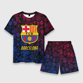 Мужской костюм с шортами 3D с принтом FC Barcelona Barca Барселона ,  |  | barcelona | fc barca | барка | барселона