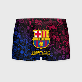 Мужские трусы 3D с принтом FC Barcelona Barca Барселона , 50% хлопок, 50% полиэстер | классическая посадка, на поясе мягкая тканевая резинка | Тематика изображения на принте: barcelona | fc barca | барка | барселона