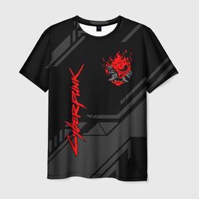 Мужская футболка 3D с принтом Cyberpunk 2077 Киберпанк 2077 , 100% полиэфир | прямой крой, круглый вырез горловины, длина до линии бедер | cd project red | cyberpunk 2077 | keanu reeves | samurai | киану ривз | киберпанк 2077 | самураи