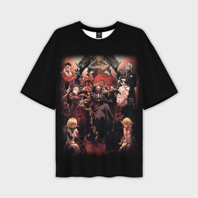 Мужская футболка oversize 3D с принтом Overlord 1 ,  |  | anime | king | manga | overlord | аинз оал гоун | альбедо | аниме | манга | оверлорд | повелитель