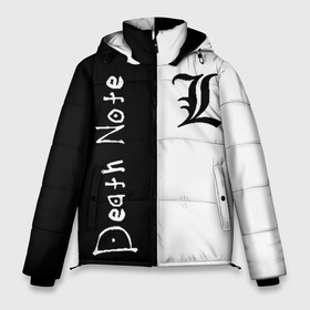 Мужская зимняя куртка 3D с принтом Death Note (2) в Тюмени, верх — 100% полиэстер; подкладка — 100% полиэстер; утеплитель — 100% полиэстер | длина ниже бедра, свободный силуэт Оверсайз. Есть воротник-стойка, отстегивающийся капюшон и ветрозащитная планка. 

Боковые карманы с листочкой на кнопках и внутренний карман на молнии. | anime | death | death note | kira | l | manga | note | ryuk | yagami | yagami light | аниме | ел | кира | манга | рюк | ягами лайт