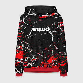 Мужская толстовка 3D с принтом METALLICA в Ухте, 100% полиэстер | двухслойный капюшон со шнурком для регулировки, мягкие манжеты на рукавах и по низу толстовки, спереди карман-кенгуру с мягким внутренним слоем. | metallica | металлика