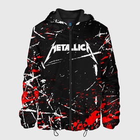 Мужская куртка 3D с принтом METALLICA в городе Новоалтайск, ткань верха — 100% полиэстер, подклад — флис | прямой крой, подол и капюшон оформлены резинкой с фиксаторами, два кармана без застежек по бокам, один большой потайной карман на груди. Карман на груди застегивается на липучку | metallica | металлика