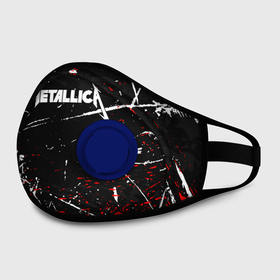 Маска из неопрена с принтом METALLICA в городе Новоалтайск, неопрен 100% | Форма огибающая нос. Резинки для ушей с дополнительной резинкой на затылке. Клапан для выдоха для активного дыхания при занятиях спортом. Эластичный материал маски и окантовки для лучшего растяжения и прилегания маски.  | metallica | металлика