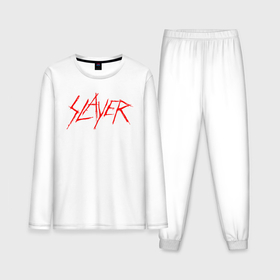 Мужская пижама с лонгсливом хлопок с принтом Slayer 5 в Белгороде,  |  | metal | music | rock | slayer | метал | музыка | рок