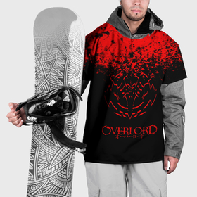 Накидка на куртку 3D с принтом Красный спрей оверлорд в Санкт-Петербурге, 100% полиэстер |  | overlord | аниме | гранж | лого | логотип | оверлорд | сериал | текстура