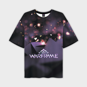 Мужская футболка oversize 3D с принтом Warframe abstract logo в Петрозаводске,  |  | digital extremes | excalibur | nyx | saryn | space | warframe | варфрэйм | космос | шутер