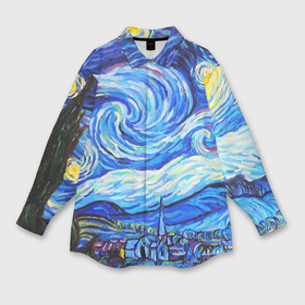 Мужская рубашка oversize 3D с принтом Вангог ,  |  | art | impressionism | night | painting | planets | sky | stars | style | van gogh | waves | ван гог | вихрь | волны | живопись | звезды | импрессионизм | искусство | краски | небо | ночь | рисунок | стиль
