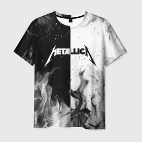 Мужская футболка 3D с принтом METALLICA в Белгороде, 100% полиэфир | прямой крой, круглый вырез горловины, длина до линии бедер | metallica | металлика