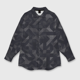 Мужская рубашка oversize 3D с принтом Черный строгий стиль в Новосибирске,  |  | 3d | 3д | black | texture | геометрия | текстуры | фигуры | черный