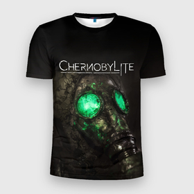 Мужская футболка 3D спортивная с принтом CHERNOBYLITE в Тюмени, 100% полиэстер с улучшенными характеристиками | приталенный силуэт, круглая горловина, широкие плечи, сужается к линии бедра | anomaly | chernobyl | chernobylite | game | games | horror | logo | metro | stalker | symbol | аномалии | игра | игры | лого | логотип | метро | символ | сталкер | ужасы | хоррор | чернобылит | чернобыль