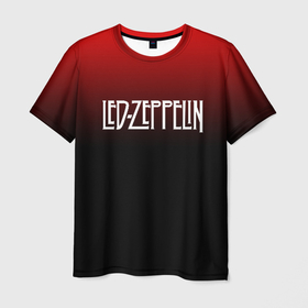 Мужская футболка 3D с принтом Led Zeppelin в Белгороде, 100% полиэфир | прямой крой, круглый вырез горловины, длина до линии бедер | led zeppelin | лед зеппелин