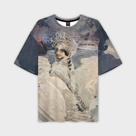 Мужская футболка oversize 3D с принтом Царевна лебедь ,  |  | Тематика изображения на принте: живопись | искусство | картина | художники | шедевры