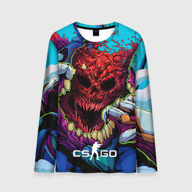 Мужской лонгслив 3D с принтом CS GO monster в городе Новоалтайск, 100% полиэстер | длинные рукава, круглый вырез горловины, полуприлегающий силуэт | 