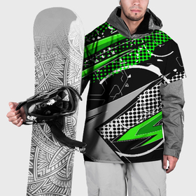 Накидка на куртку 3D с принтом Black and green corners , 100% полиэстер |  | Тематика изображения на принте: texture | абстракция | граффити | краски | линии | текстура | уличный стиль | яркая