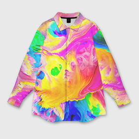 Мужская рубашка oversize 3D с принтом Краски в Белгороде,  |  | abstract | abstraction | color | geometry | paitnt | psy | абстракция | геометрия | краски | неоновые | психоделика