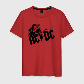 Мужская футболка хлопок с принтом AC DC в Новосибирске, 100% хлопок | прямой крой, круглый вырез горловины, длина до линии бедер, слегка спущенное плечо. | ac dc | acdc | acdc ас дс | австралийская | ангус янг | асдс | блюз | группа | крис слэйд | метал | молния | музыка | певцы | рок | рок н ролл | стиви янг | хард | хардрок | эксл роуз