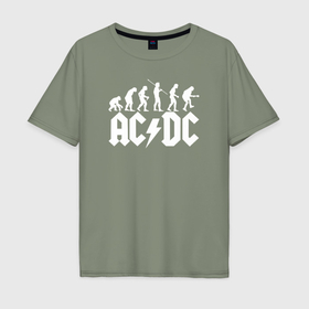 Мужская футболка хлопок Oversize с принтом AC DC в Екатеринбурге, 100% хлопок | свободный крой, круглый ворот, “спинка” длиннее передней части | ac dc | acdc | acdc ас дс | австралийская | ангус янг | асдс | блюз | группа | крис слэйд | метал | молния | музыка | певцы | рок | рок н ролл | стиви янг | хард | хардрок | эксл роуз