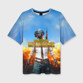 Женская футболка oversize 3D с принтом PUBG hero ПАБГ герой в огне в Белгороде,  |  | battle royal | playerunknowns battlegrounds | pubg | пабг | пубг