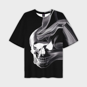 Мужская футболка oversize 3D с принтом Wind   smoky skull в Белгороде,  |  | grin | jaw | orbits | skull | smoke | teeth | wind | ветер | глазницы | дым | зубы | оскал | череп