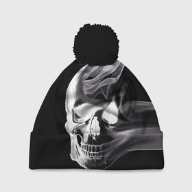 Шапка 3D c помпоном с принтом Wind   smoky skull , 100% полиэстер | универсальный размер, печать по всей поверхности изделия | grin | jaw | orbits | skull | smoke | teeth | wind | ветер | глазницы | дым | зубы | оскал | череп