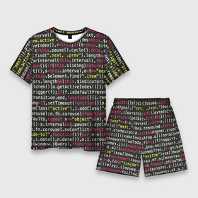 Мужской костюм с шортами 3D с принтом Цифры кода в Санкт-Петербурге,  |  | hugo weaving | pc | the matrix | код | компьютеры | матрица | матрица 4 | программист | программный код | цифры