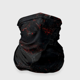 Бандана-труба 3D с принтом Red and Black в Новосибирске, 100% полиэстер, ткань с особыми свойствами — Activecool | плотность 150‒180 г/м2; хорошо тянется, но сохраняет форму | black | blood | metal | red | texture | абстракция | камень | краски | красная | красно черное | кровь | лава | метал | текстура | черная