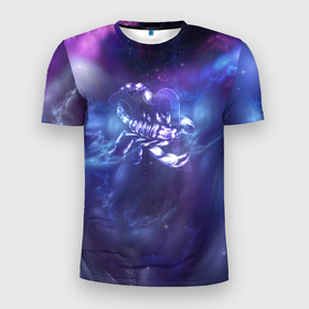 Мужская футболка 3D Slim с принтом Скорпион в Кировске, 100% полиэстер с улучшенными характеристиками | приталенный силуэт, круглая горловина, широкие плечи, сужается к линии бедра | вселенная | гороскоп | знаки зодиака | зодиак | космос | медитация | планеты