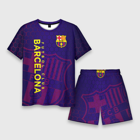 Мужской костюм с шортами 3D с принтом Барселона в Тюмени,  |  | barcelona | fcb | барса | барселона | форма | футбол | футболист | футбольный клуб