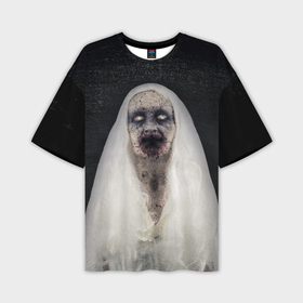 Мужская футболка oversize 3D с принтом Страшный  призрак в Екатеринбурге,  |  | halloween | horror | бабка | приведение | призрак | пятница 13 | страшилки | страшная бабка | страшно | ужасы | хоррор | хэллоуин