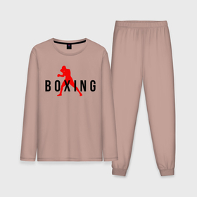 Мужская пижама с лонгсливом хлопок с принтом Boxing  indastry в Екатеринбурге,  |  | boxing | бокс