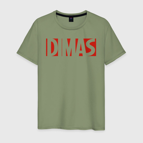 Мужская футболка хлопок с принтом Dimas в Новосибирске, 100% хлопок | прямой крой, круглый вырез горловины, длина до линии бедер, слегка спущенное плечо. | dima | dimas | dimon | дима | димас | димка | димон | дмитрий