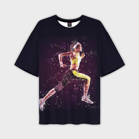 Мужская футболка oversize 3D с принтом Бег, фитнес, спорт, спортсмен в Курске,  |  | бег | спорт | спортсмен | фитнес
