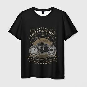 Мужская футболка 3D с принтом Первый Harley Davidson , 100% полиэфир | прямой крой, круглый вырез горловины, длина до линии бедер | bike | biker | bikers | custom | davidson | harley | moto | old school | байк | девидсон | изобретение | кастом | мото | мотоцикл | скорость | харлей | чоппер