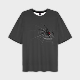 Мужская футболка oversize 3D с принтом Паук в Белгороде,  |  | animal | animals | poison | spider | venom | вдова | животные | каракурт | паук | паутина | паучок | черная | черная вдова | яд