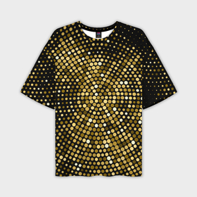 Мужская футболка oversize 3D с принтом Золотые блестящие блестки ,  |  | 