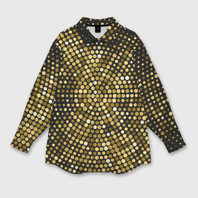 Мужская рубашка oversize 3D с принтом Золотые блестящие блестки в Санкт-Петербурге,  |  | Тематика изображения на принте: 