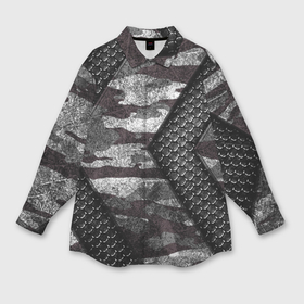 Мужская рубашка oversize 3D с принтом Камуфляжная черная объемная броня ,  |  | texture | абстракт | абстракция | армия | броня | защита | защитник | камуфляж | кольчуга | текстура | узор | цепи