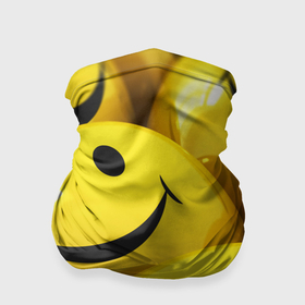 Бандана-труба 3D с принтом Yellow smile в Курске, 100% полиэстер, ткань с особыми свойствами — Activecool | плотность 150‒180 г/м2; хорошо тянется, но сохраняет форму | emoji | настроение | позитив | смайлики | смайлы | стикеры | текстура смайл | улыбки | фон смайл | эмодзи