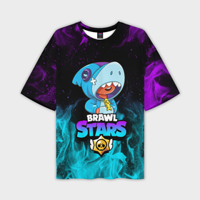 Мужская футболка oversize 3D с принтом Brawl Stars Leon shark Леон акула ,  |  | brawl stars | bull | colt | crow | leon | leon shark | shark | stars | акула | берли | ворон | динамайк | кольт | леон | леон акула | нита | спайк | шелли | эль примо