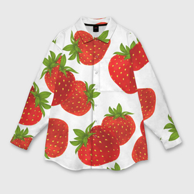 Мужская рубашка oversize 3D с принтом Клубника в Тюмени,  |  | Тематика изображения на принте: белый | варение | весна | витамин | жара | клубника | клубничка | коктель | красная | лето | микс | польза | помидор | сок | фон | фрукты | ягоды
