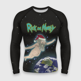 Мужской рашгард 3D с принтом Rick and Morty в городе Новоалтайск,  |  | rick and morty | мультсериал | новый год | рик и морти | рождество