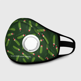 Маска из неопрена с принтом MERRY PICKLE RICKMAS! в городе Новоалтайск, неопрен 100% | Форма огибающая нос. Резинки для ушей с дополнительной резинкой на затылке. Клапан для выдоха для активного дыхания при занятиях спортом. Эластичный материал маски и окантовки для лучшего растяжения и прилегания маски.  | rick and morty | мультсериал | новый год | рик и морти | рождество