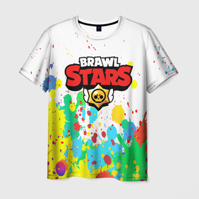 Мужская футболка 3D с принтом Brawl Stars , 100% полиэфир | прямой крой, круглый вырез горловины, длина до линии бедер | android | brawl stars | crow | games | leon | mobile game | stars | бравл старс | ворон | игры | леон | мобильные игры