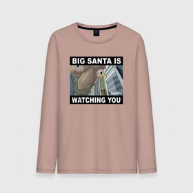 Мужской лонгслив хлопок с принтом BIG SANTA IS WATCHING YOU в Белгороде, 100% хлопок |  | rick and morty | мультсериал | новый год | рик и морти | рождество