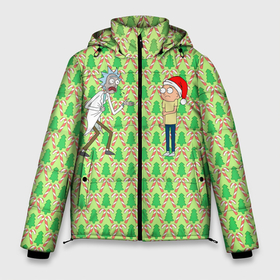 Мужская зимняя куртка 3D с принтом Рик и Морти в Новосибирске, верх — 100% полиэстер; подкладка — 100% полиэстер; утеплитель — 100% полиэстер | длина ниже бедра, свободный силуэт Оверсайз. Есть воротник-стойка, отстегивающийся капюшон и ветрозащитная планка. 

Боковые карманы с листочкой на кнопках и внутренний карман на молнии. | Тематика изображения на принте: cn_1975629_019061 | dsgnkovaleva рик и морти | happy new year. | rick sanchez | vdkovmar | дед мороз | джастин ройланд | дэн хармон | мистер мисикс | новый год | плюмбус. rickmorty | рик санчез | санта клаус