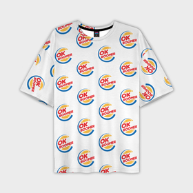 Мужская футболка OVERSIZE 3D с принтом OK boomer logo в Курске,  |  | ok boomer | зумеры | мемы | миллениалы | окей бумер