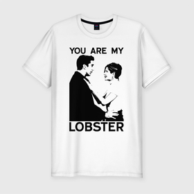 Мужская футболка хлопок Slim с принтом You are My Lobster. в Белгороде, 92% хлопок, 8% лайкра | приталенный силуэт, круглый вырез ворота, длина до линии бедра, короткий рукав | Тематика изображения на принте: chandler | friends | joe | joseph | lobster | monica | phoebe | pivot | rachel | ross | дженнифер | джо | джозеф | друзья | моника | росс | рэйчел | сериал friends | сериал друзья | фиби | чендлер