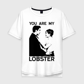 Мужская футболка хлопок Oversize с принтом You are My Lobster. в Белгороде, 100% хлопок | свободный крой, круглый ворот, “спинка” длиннее передней части | Тематика изображения на принте: chandler | friends | joe | joseph | lobster | monica | phoebe | pivot | rachel | ross | дженнифер | джо | джозеф | друзья | моника | росс | рэйчел | сериал friends | сериал друзья | фиби | чендлер